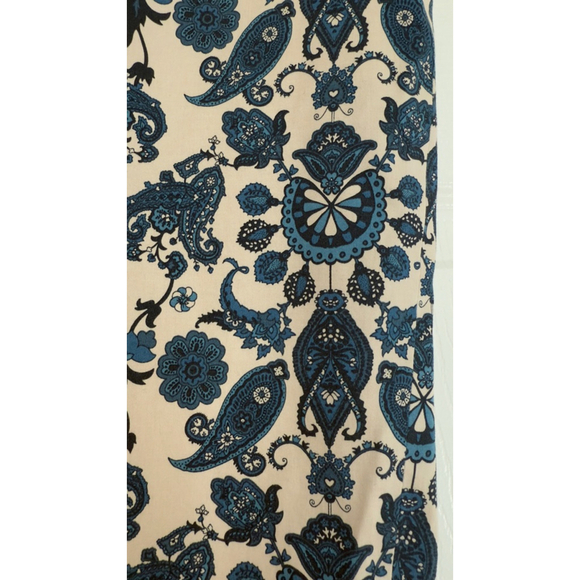 Women's Ted Baker Skirt Beige/Blue Paisley Print Size 0 - Picture 2 of 6